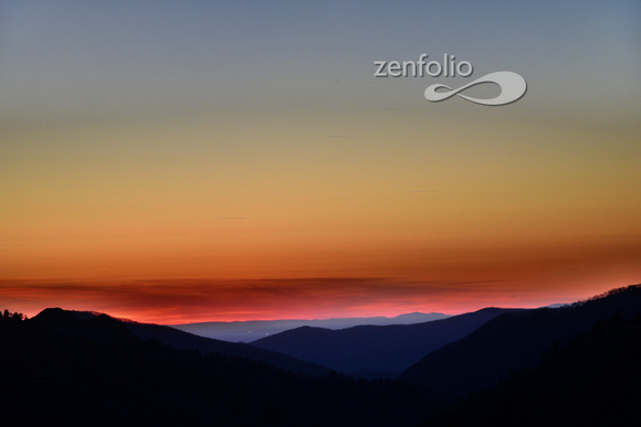 Sunset, Great Smoky Mtn Nat Pk, Newfound Gap Rd