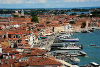 City view of Venice from Bell Tower in St Mark Square