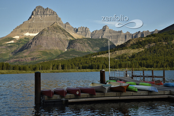 Mount Wilbur Swiftcurrent Lake, Many Glacier Hotel, Glacier Nat Park