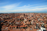 City view of Venice from Bell Tower in St Mark Square